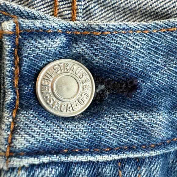 Essential Levi's 501 Straight Leg Blue Denim Jeans - Picture 9 of 13